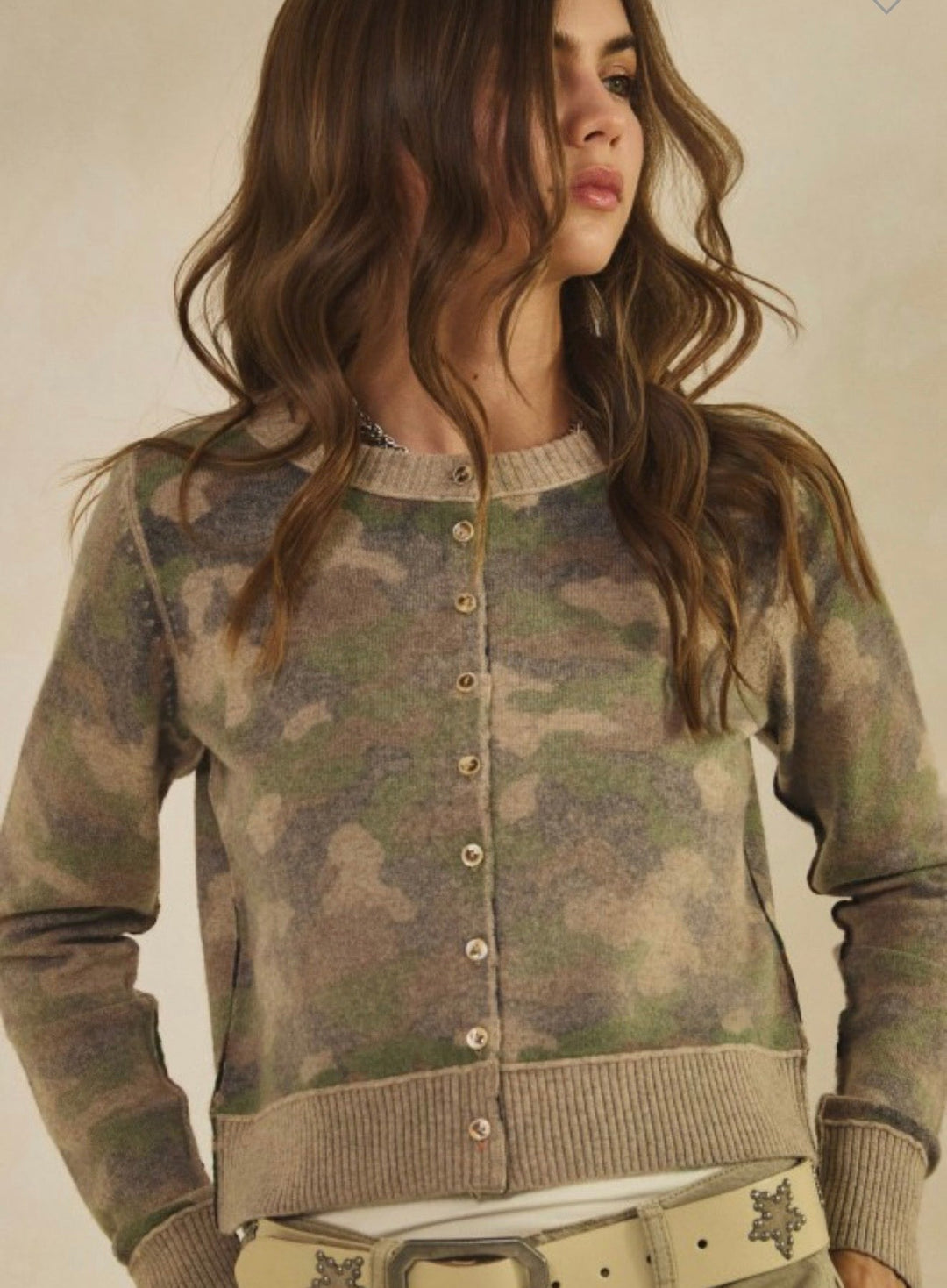 Adeline Camo Cardigan