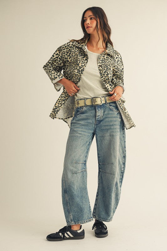 Aria Leopard Button Up