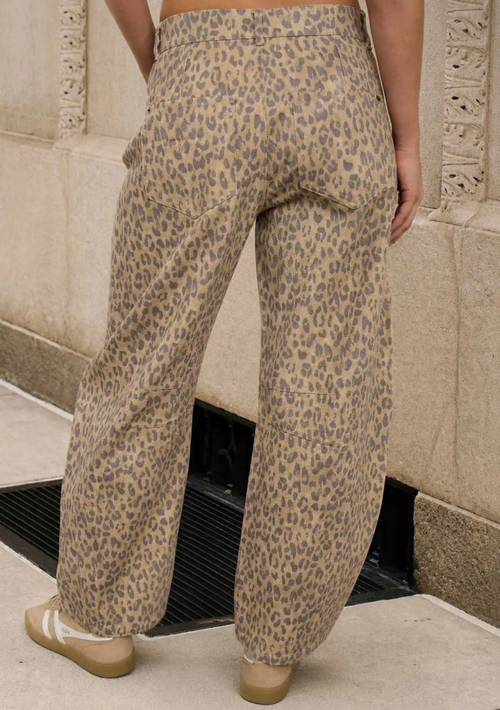 Blythe Leopard Barrel Jeans