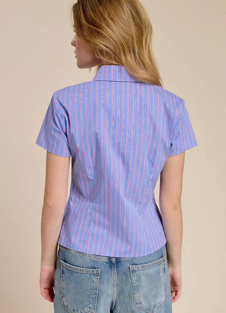 Lark Striped Short Sleeve Top