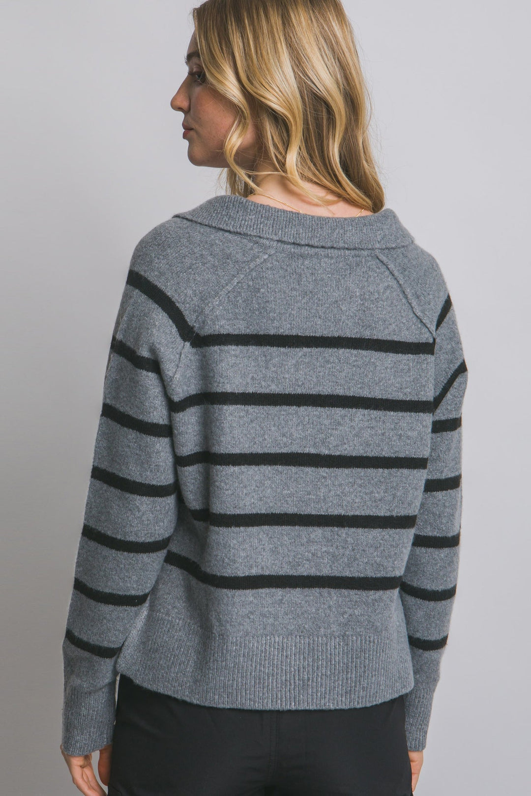 Harriet Striped Polo Sweater