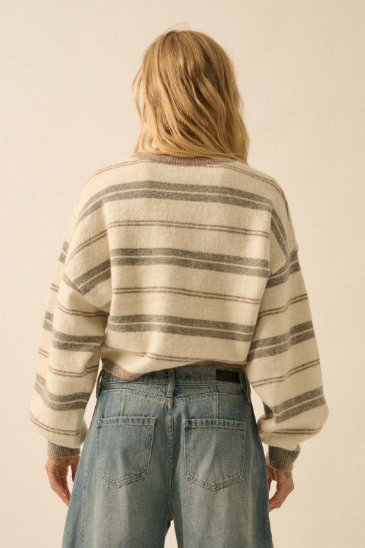 Olive Striped Sweater