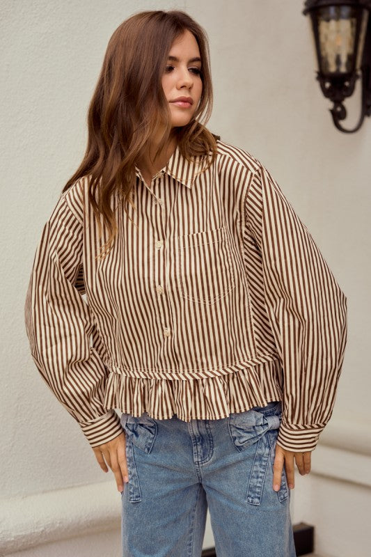 Cynthia Ruffled Hem Top