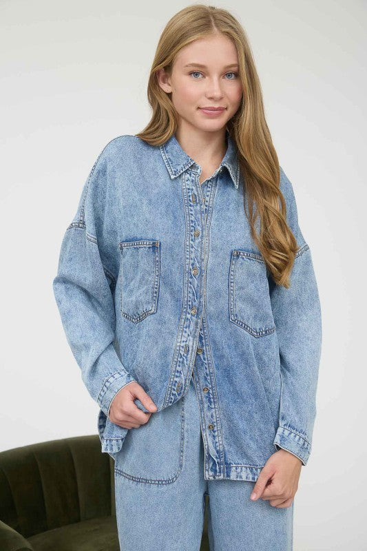 Victoria Denim Top