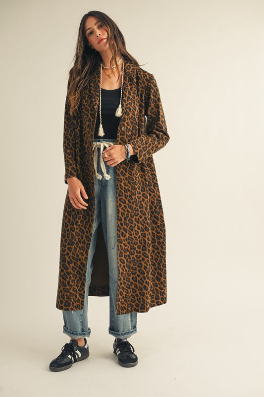 Untamed Leopard Duster Jacket