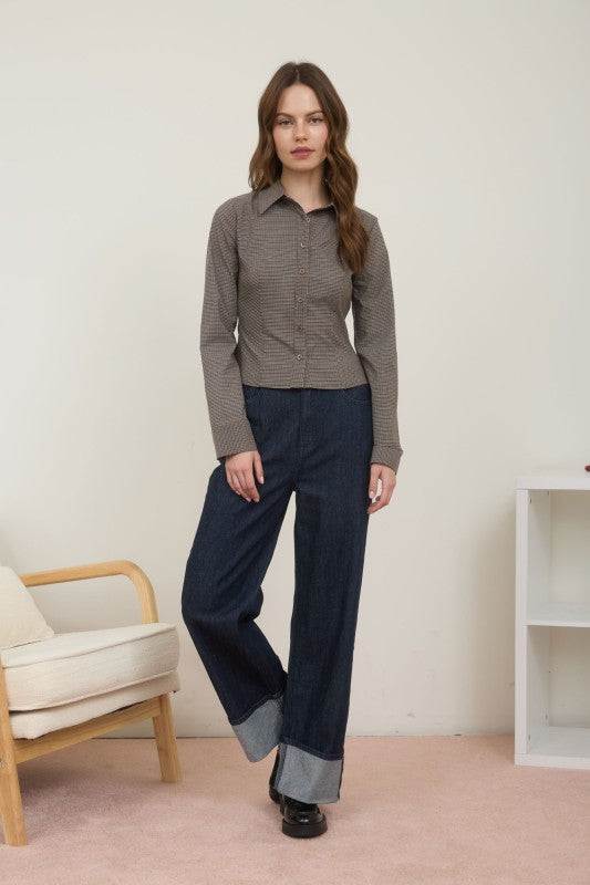 Judith Fitted Long Sleeve Button Down
