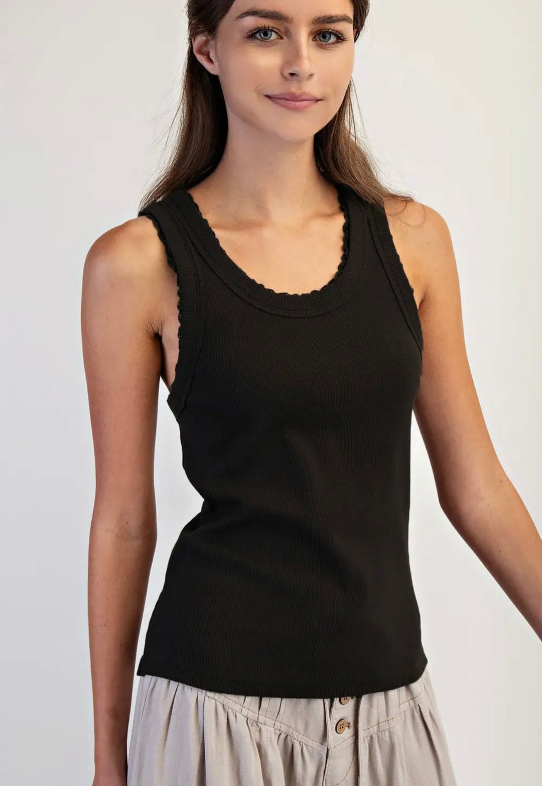 Venus Lace Trimmed Tank Top