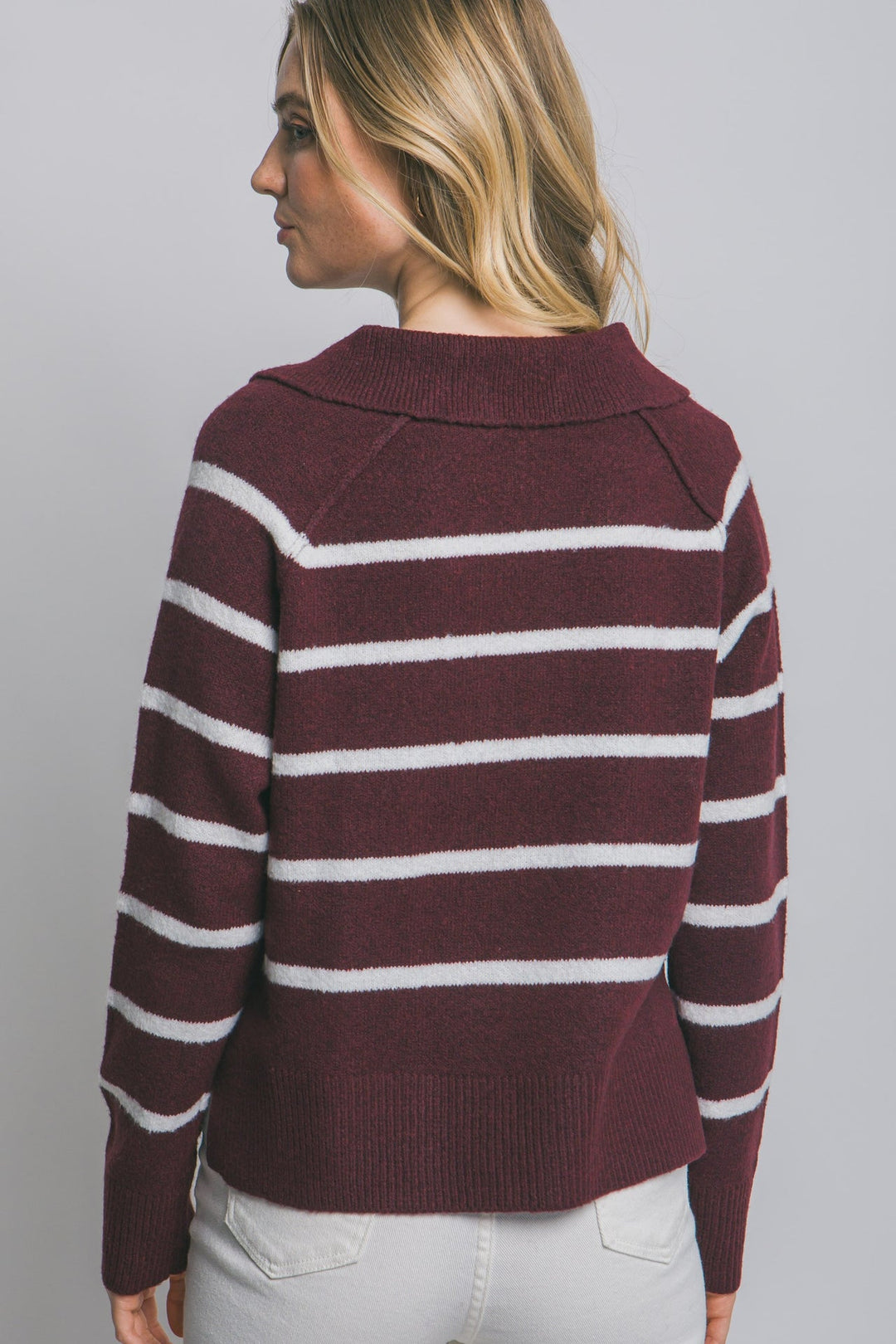 Harriet Striped Polo Sweater