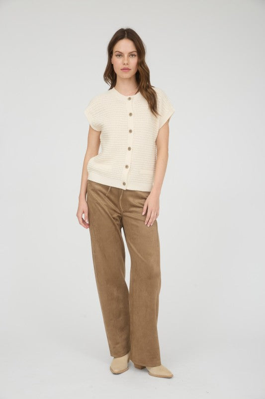 Pearl Button Down Sweater Vest