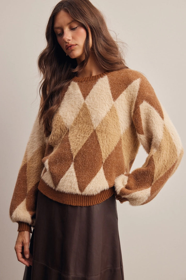 Luella Argyle Sweater