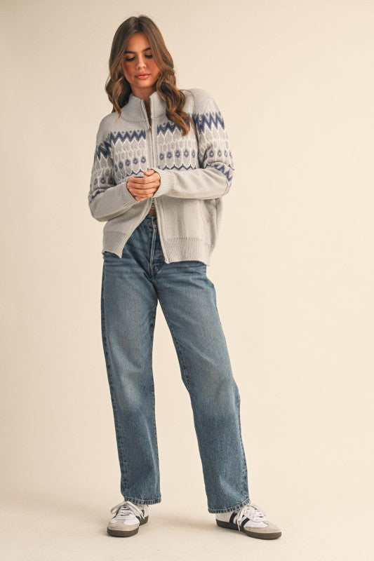 Cold Days Fair Isle Cardigan Sweater