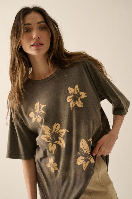 Lillies Vintage Print Tee