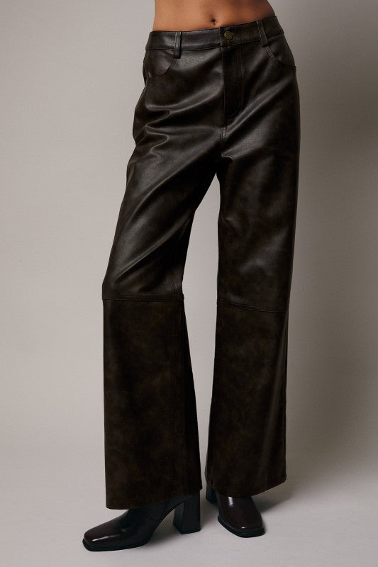 Winslow Wide Leg Faux Leather Pants