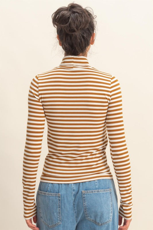 Sawyer Striped Turtleneck