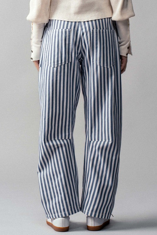 Mona Striped Drawstring Pants