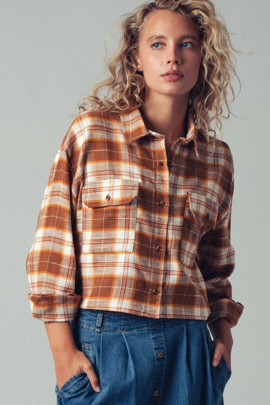 Reese Boxy Flannel Top