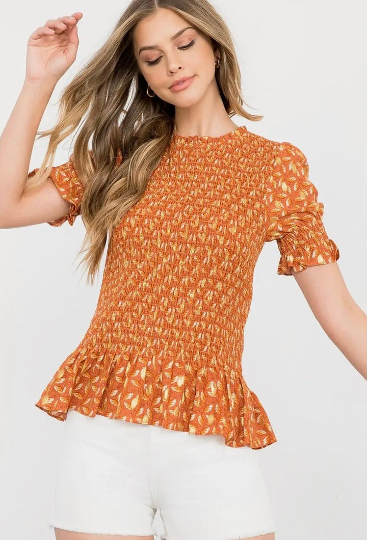 Arlo Smocked Top