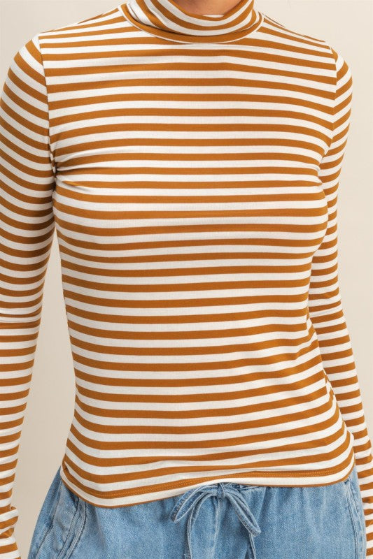 Sawyer Striped Turtleneck