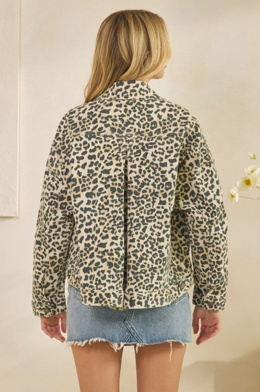 Kenzie Leopard Denim Jacket – Eve's Revolution