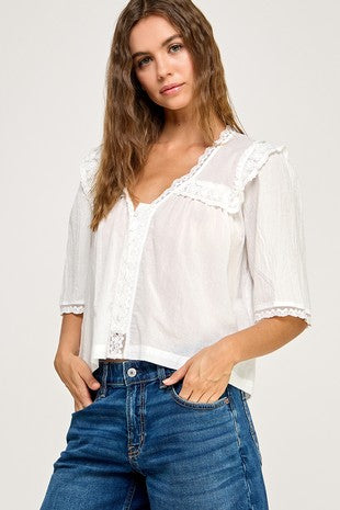Campbell Embroidered Top