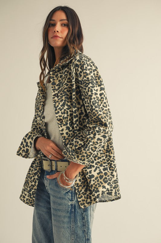 Aria Leopard Button Up