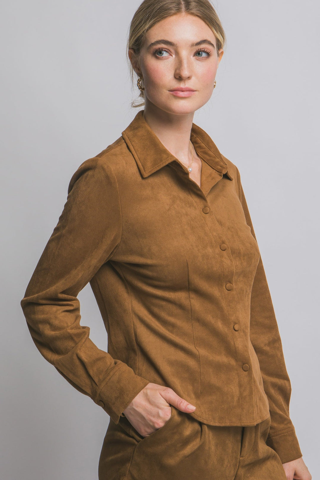 Miranda Faux Suede Top