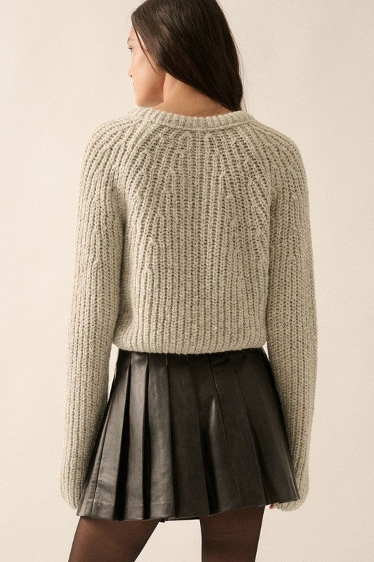 Confetti Ribbed Cardigan Sweater