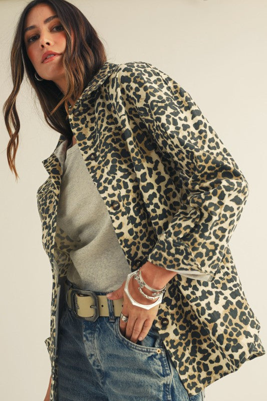 Aria Leopard Button Up