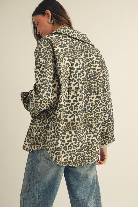 Aria Leopard Button Up