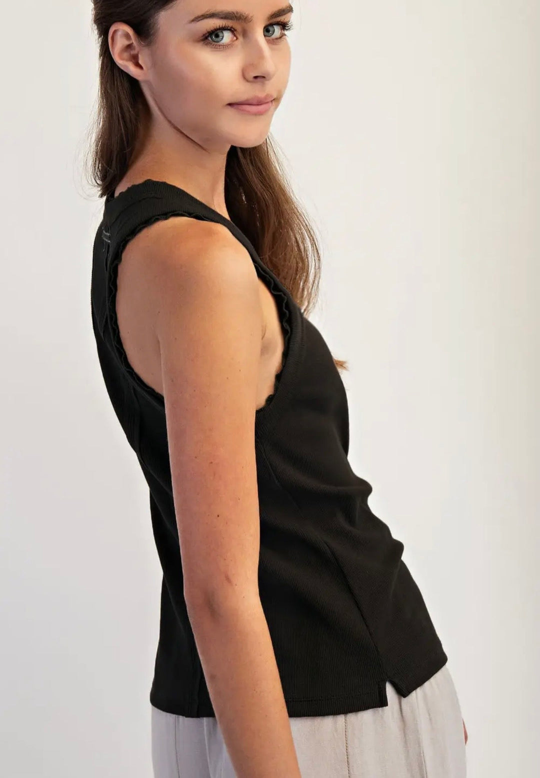 Venus Lace Trimmed Tank Top