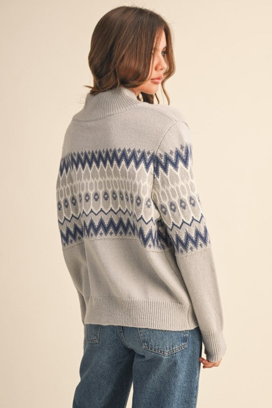 Cold Days Fair Isle Cardigan Sweater
