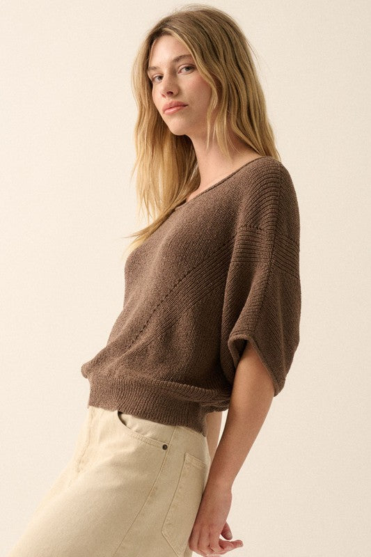 Olivia Ribbed Knit Sweater