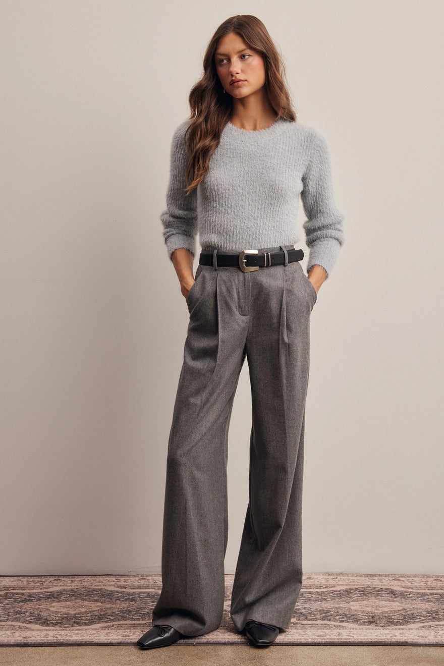 Viola Brushed Rib Knit Sweater