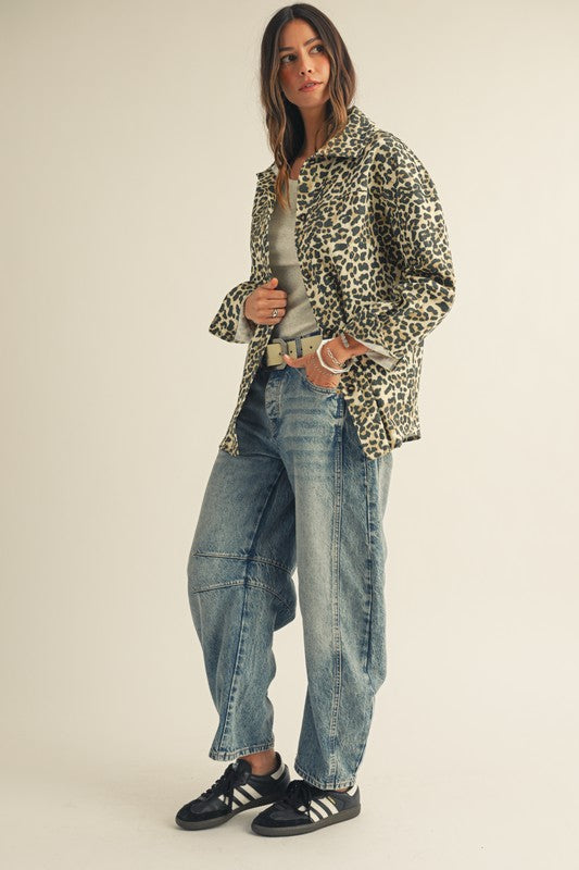 Aria Leopard Button Up