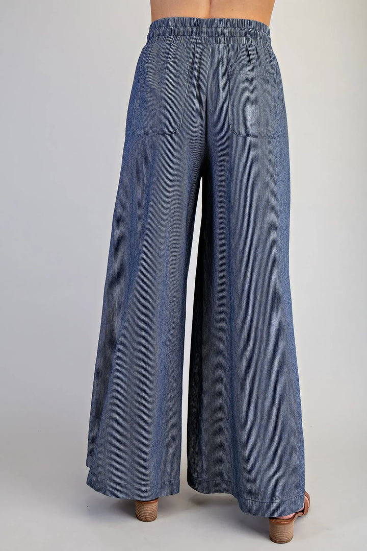 Feeling Free Pinstriped Wide Leg Pants