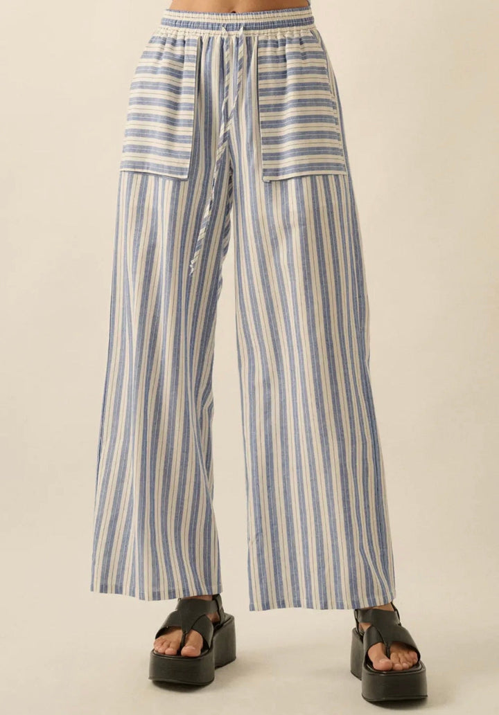 Poet Striped Wide Leg Pants