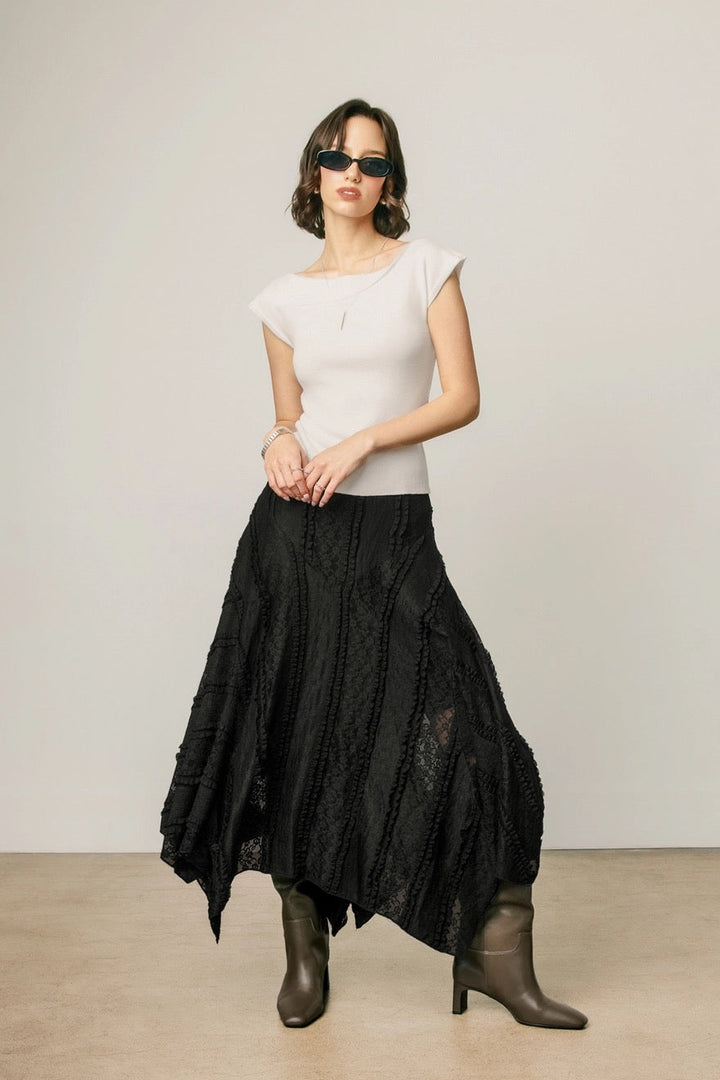 Portia Foldover Boat Neck Top