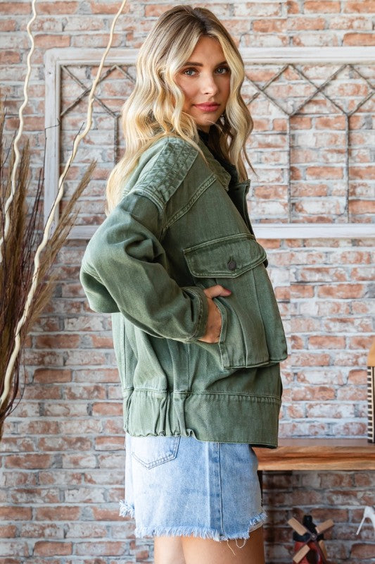 Winslet Oversize Cargo Denim Jacket