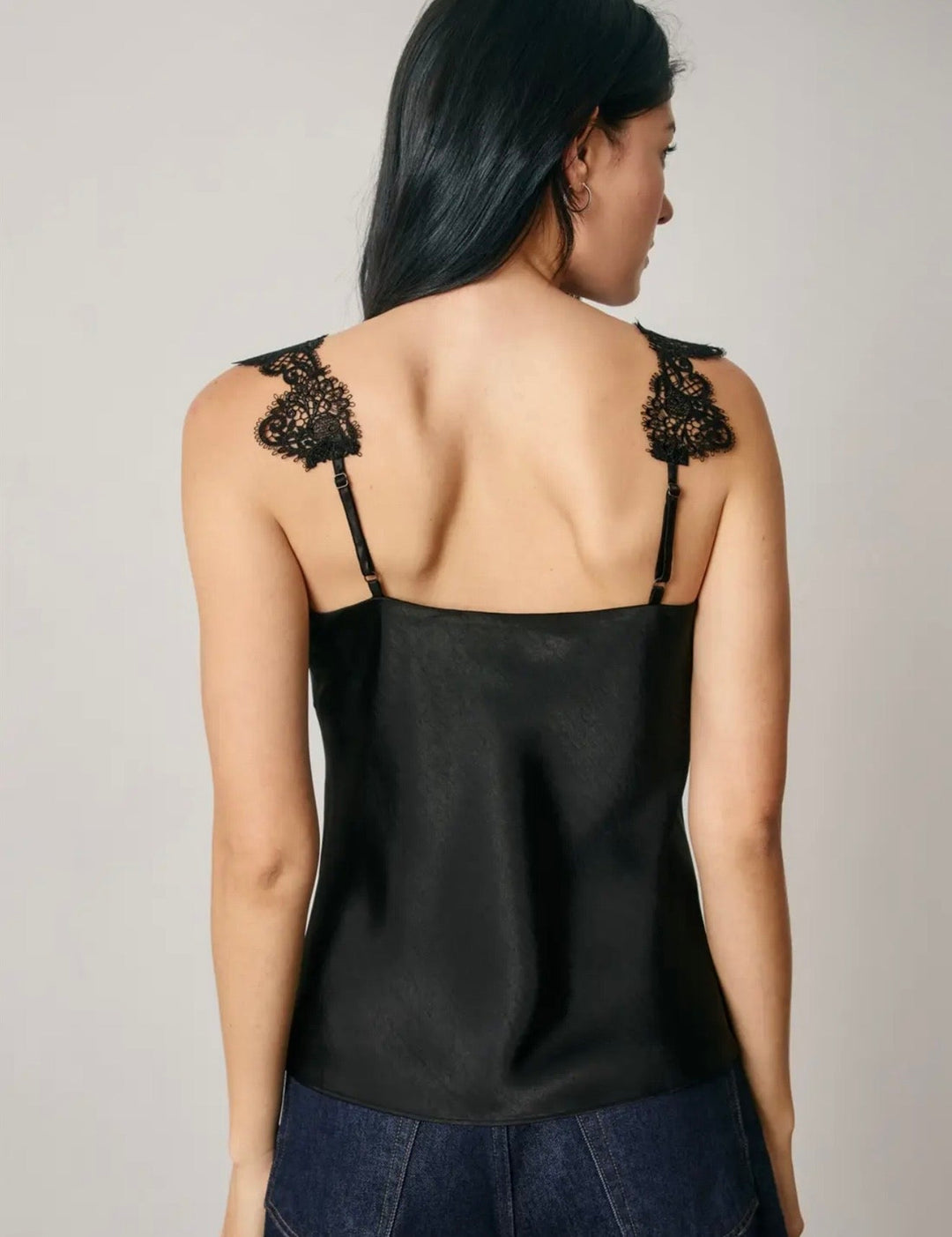 Briar Satin Lace Trim Cami Top
