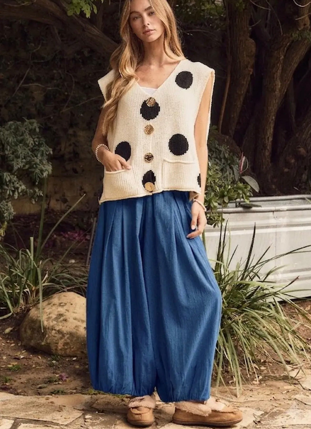 Anna Balloon Cotton Pants