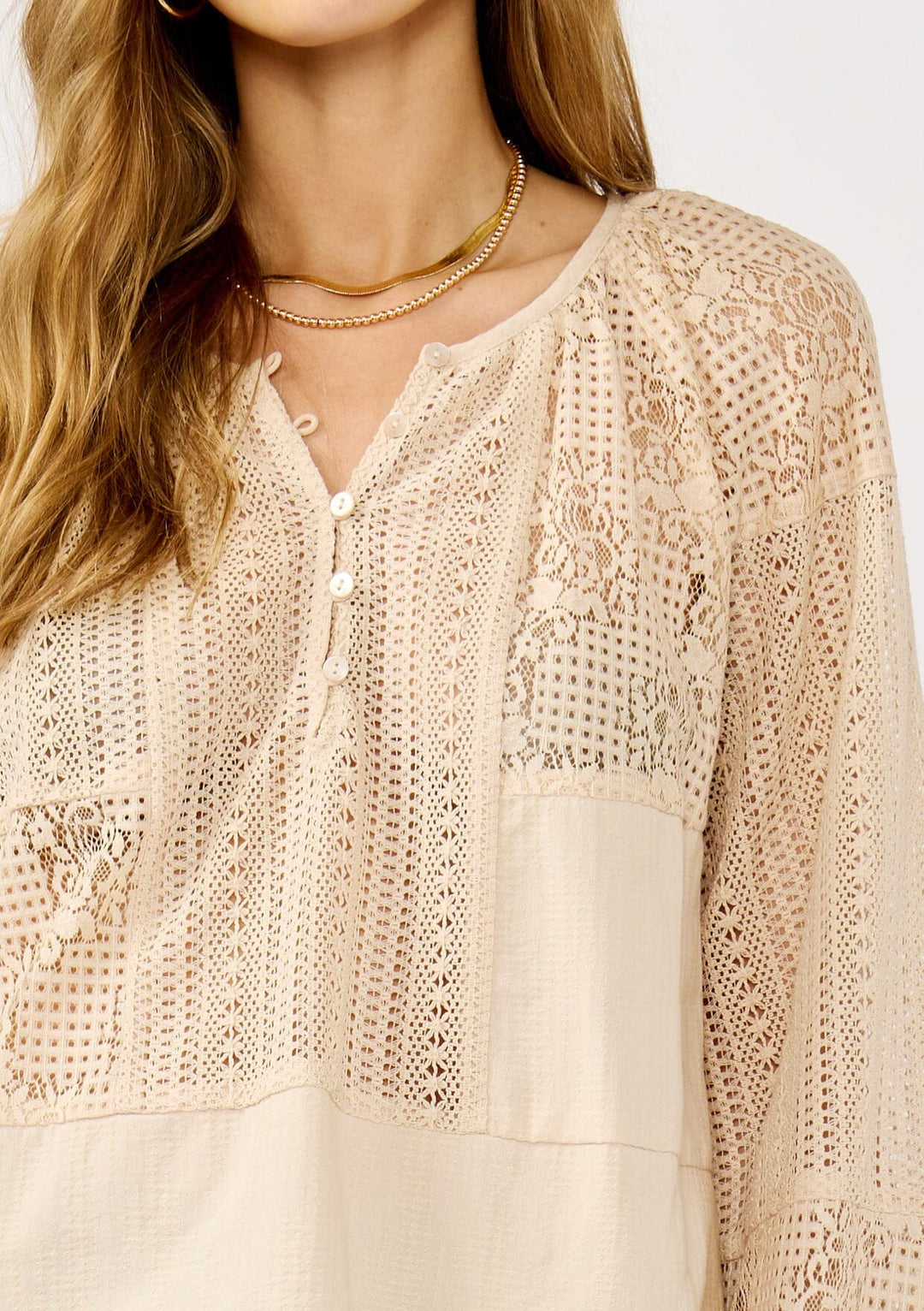 Theia Patchwork Lace Blouse