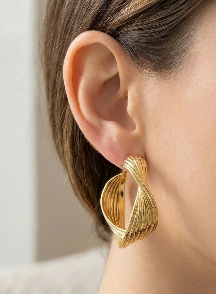 Twisted Hoop Earrings