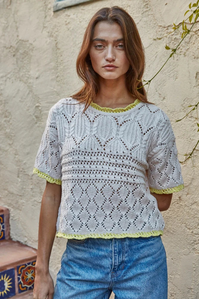 Lorraine Crochet Sweater Top