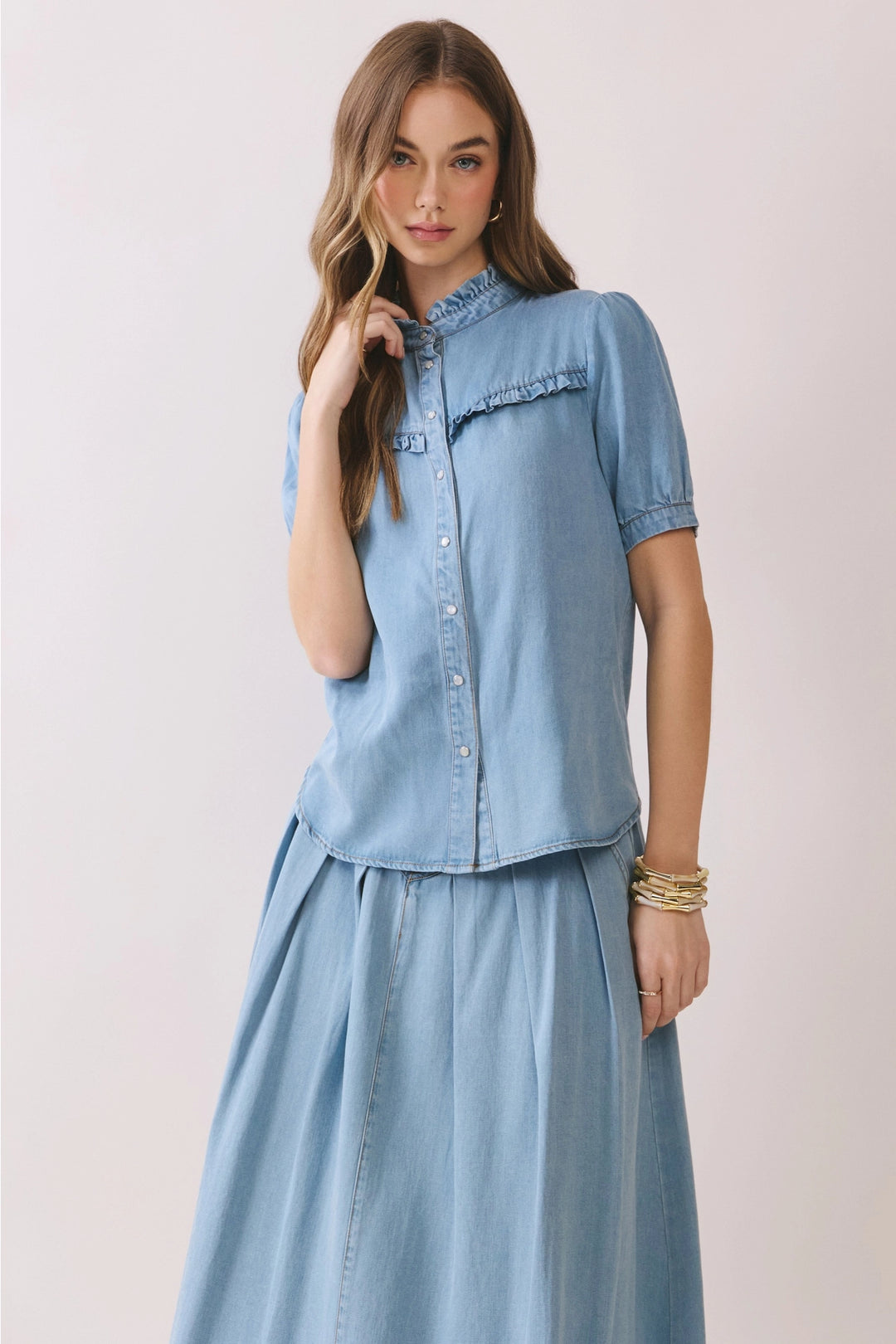 Jade Denim Top