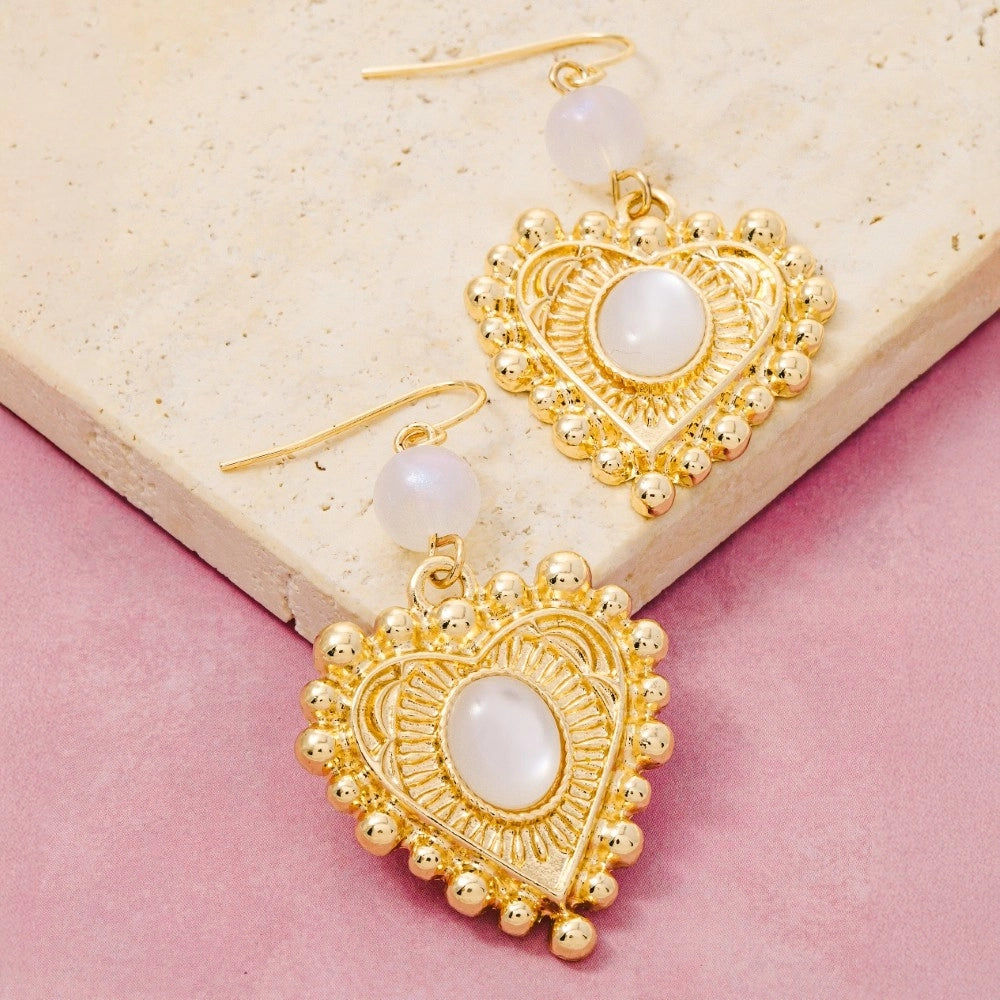 Heart Drop Earrings