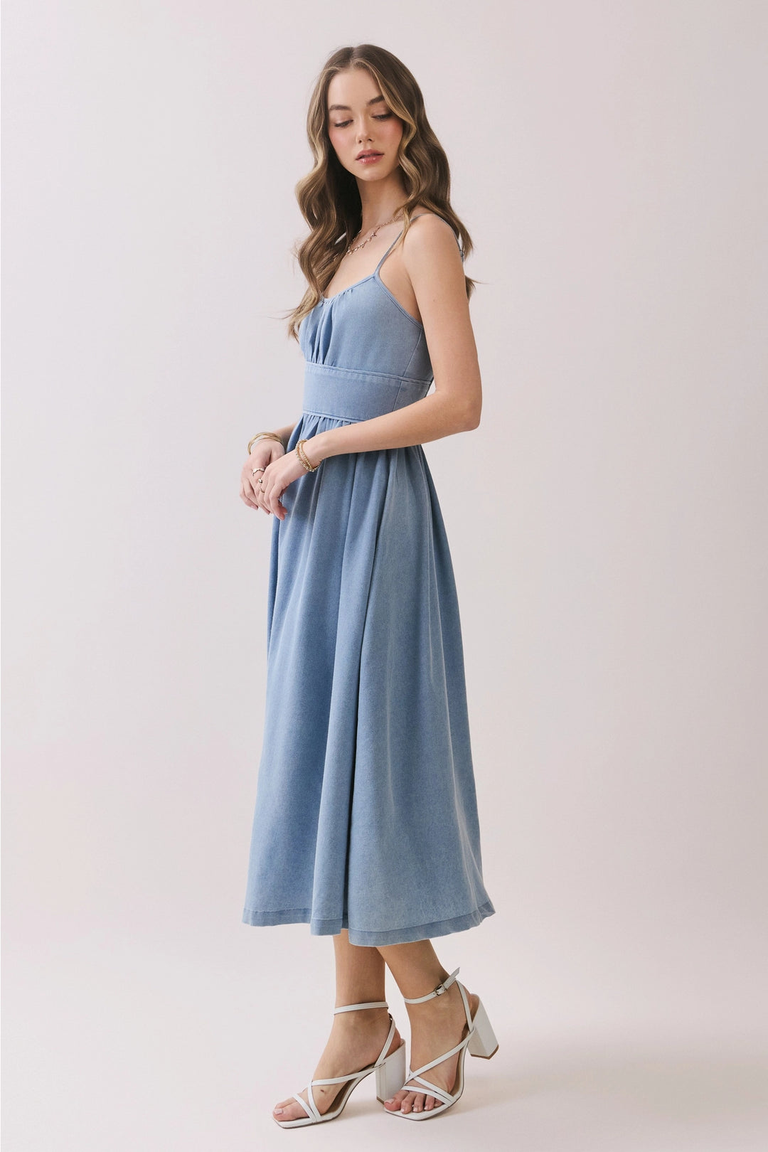 Elsie Denim Midi Dress