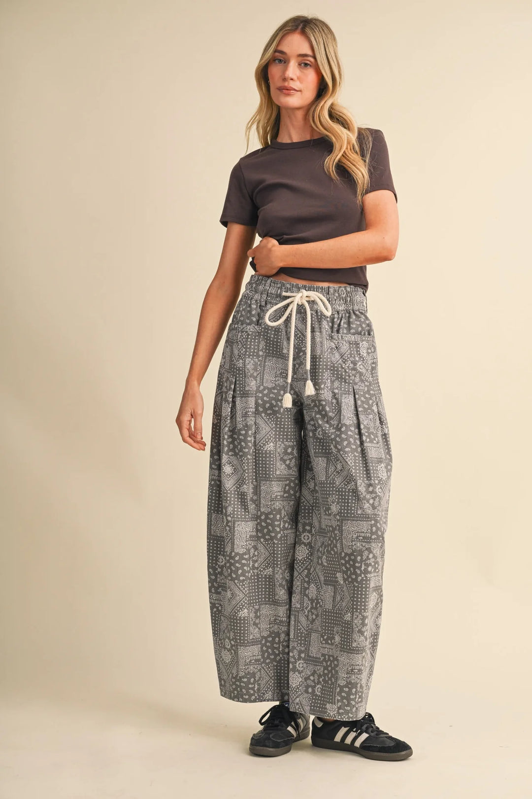 Arabella Pleated Barrel Pants