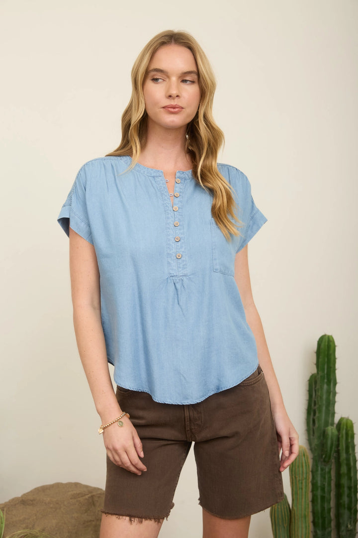 Lillian Chambray Top