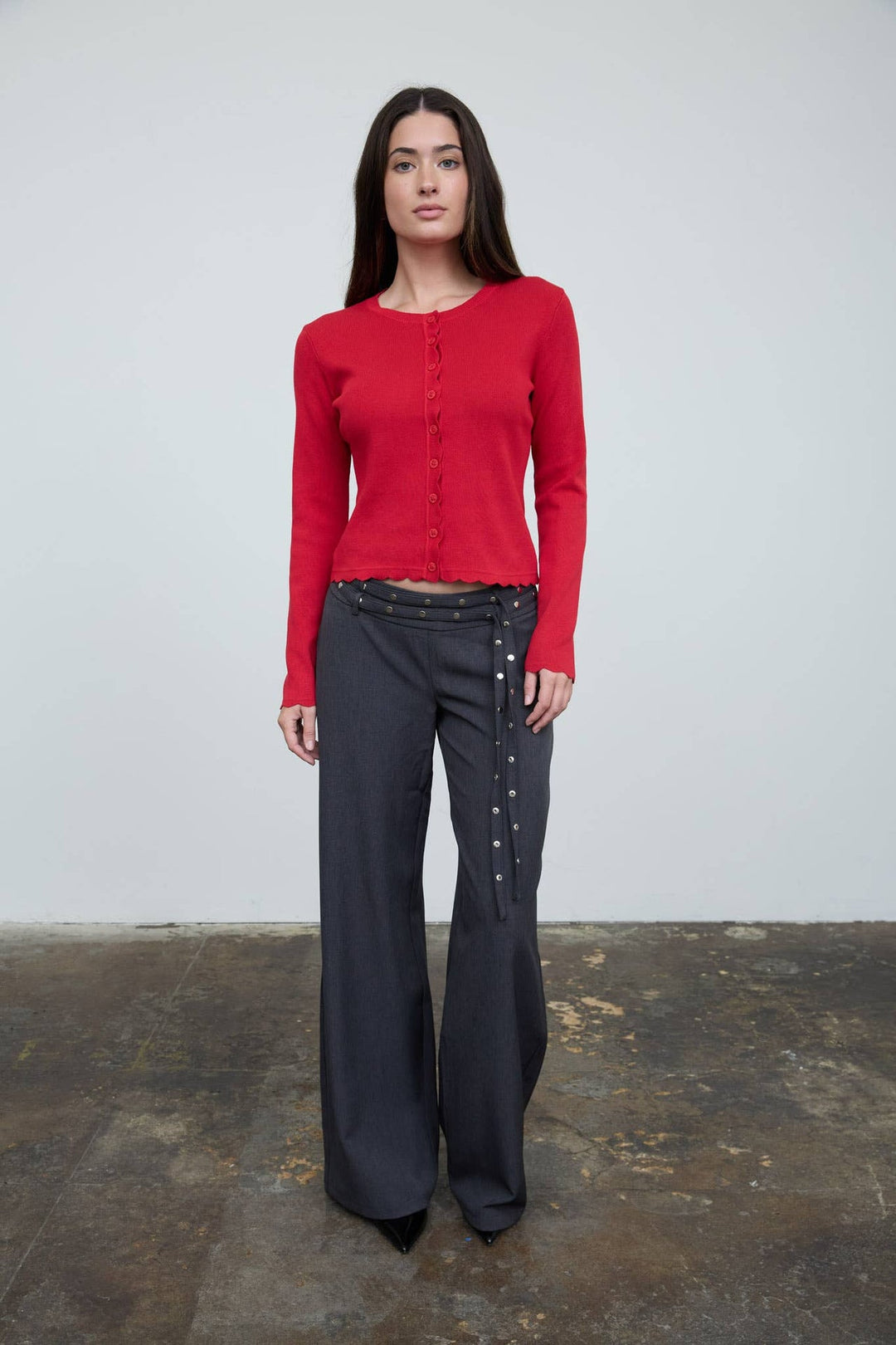 Scarlett Scalloped Button Cardigan