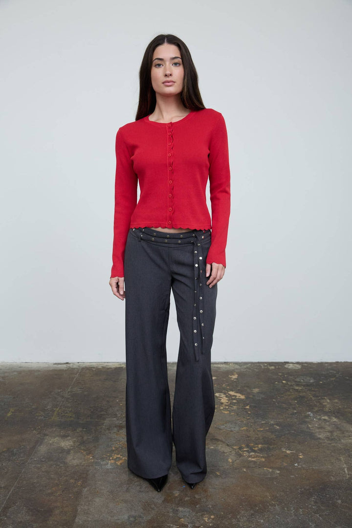 Scarlett Scalloped Button Cardigan